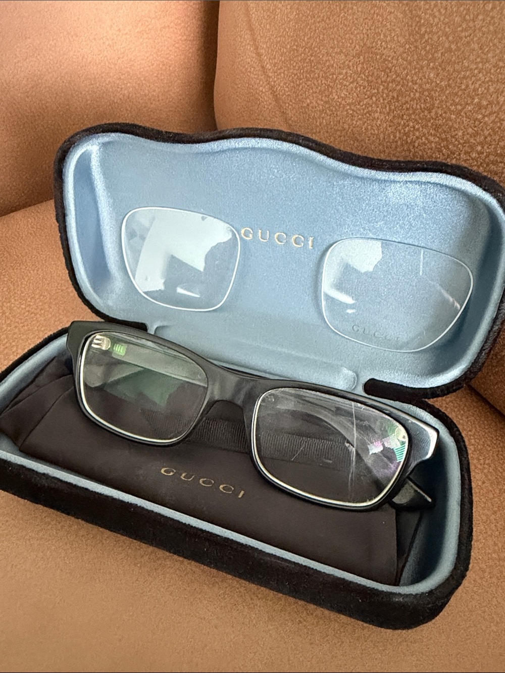 Authentic Gucci GG2251 Prescription Eyeglasses – Black/Green/Red – Original Case